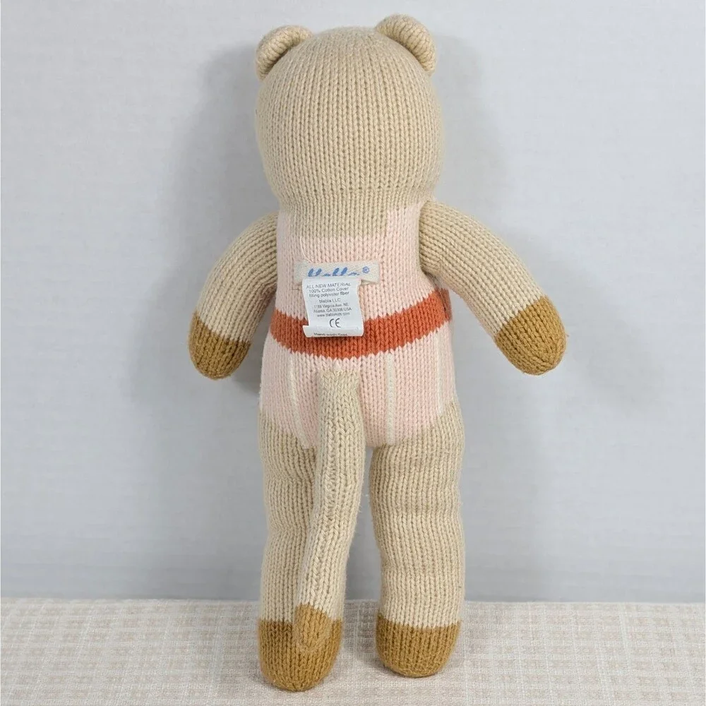 BlaBla Knit Doll Handcrafted Plush Toy Colette Cat Tan Pink 12